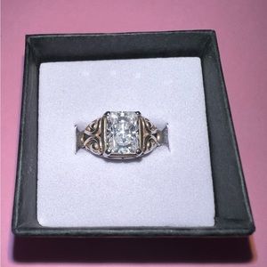 Pretty sterling silver cubic zirconia ring